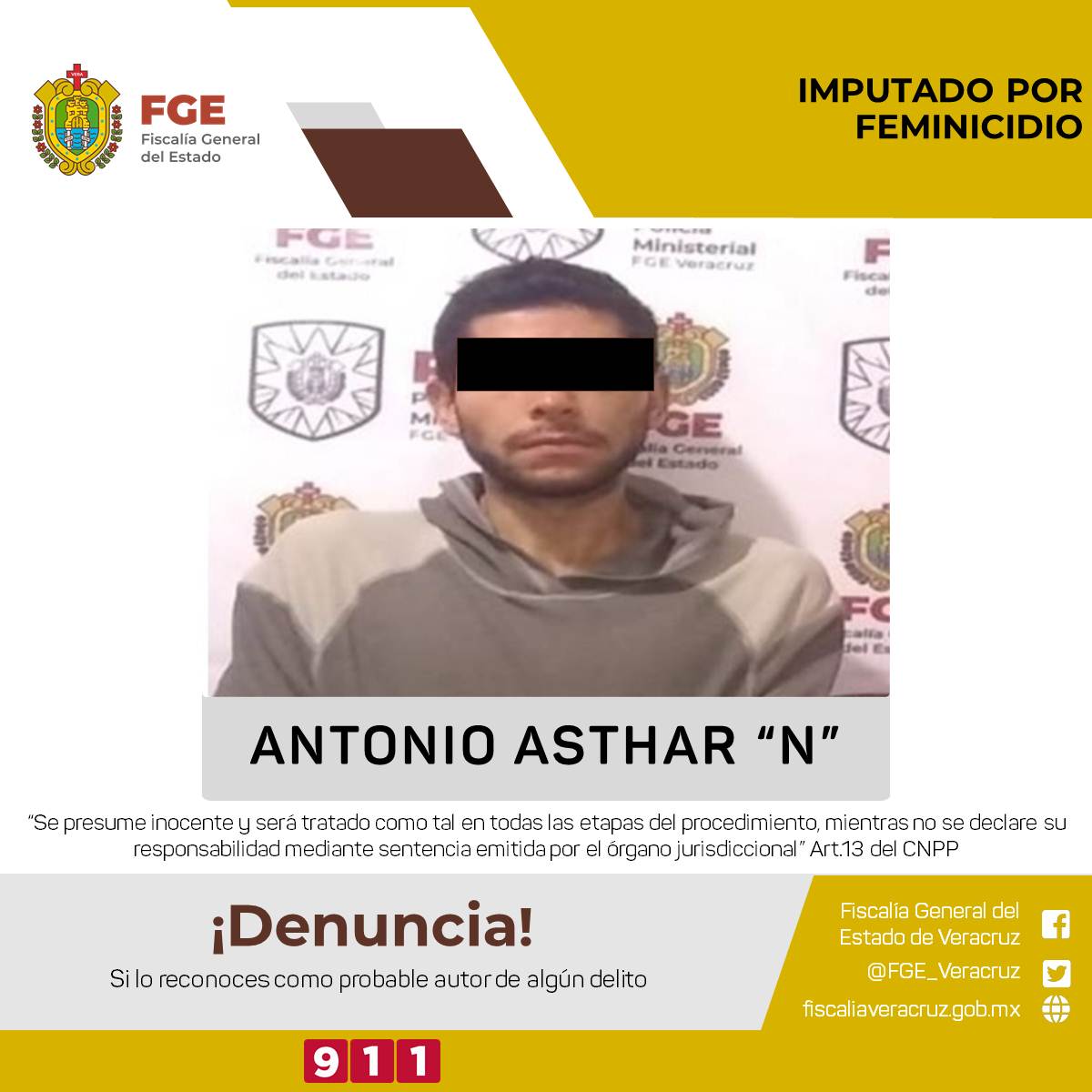 Con prisión preventiva, presunto feminicida de Coatepec