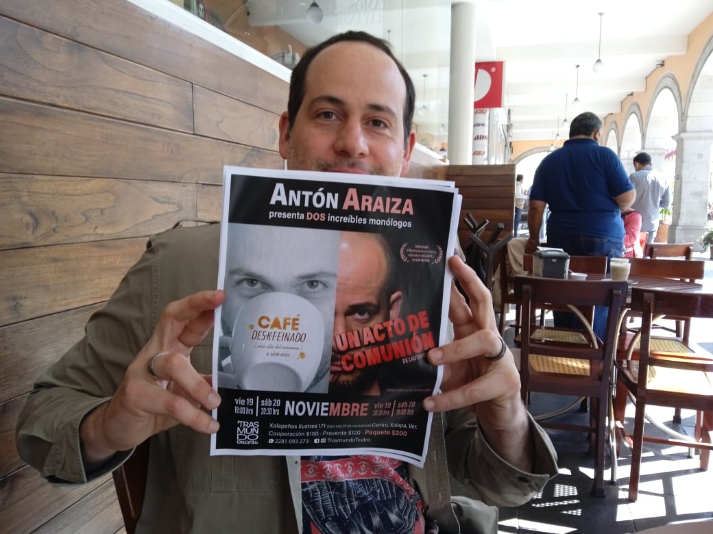 El actor Antón Araiza invita a serie de monólogos que presentará en Xalapa. IMG-20211118-WA0019