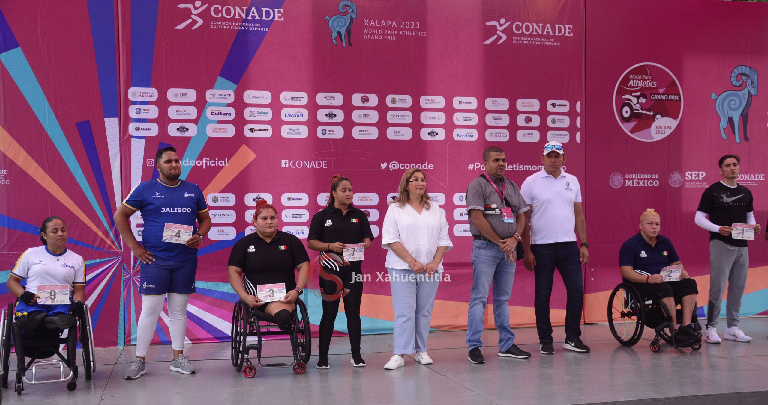Para atletas destacados reciben número de competencia del Grand Prix de Para Atletismo Xalapa 2023 Grand Prix