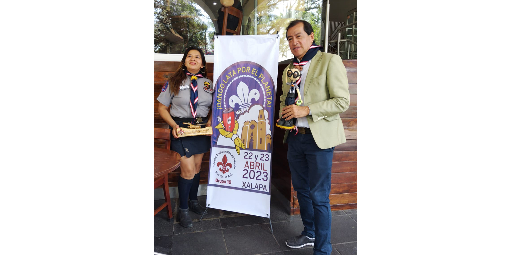 Scouts de Xalapa buscan confeccionar la Flor de Lis más grande de México WhatsApp Image 2023-04-20 at 14.22.57