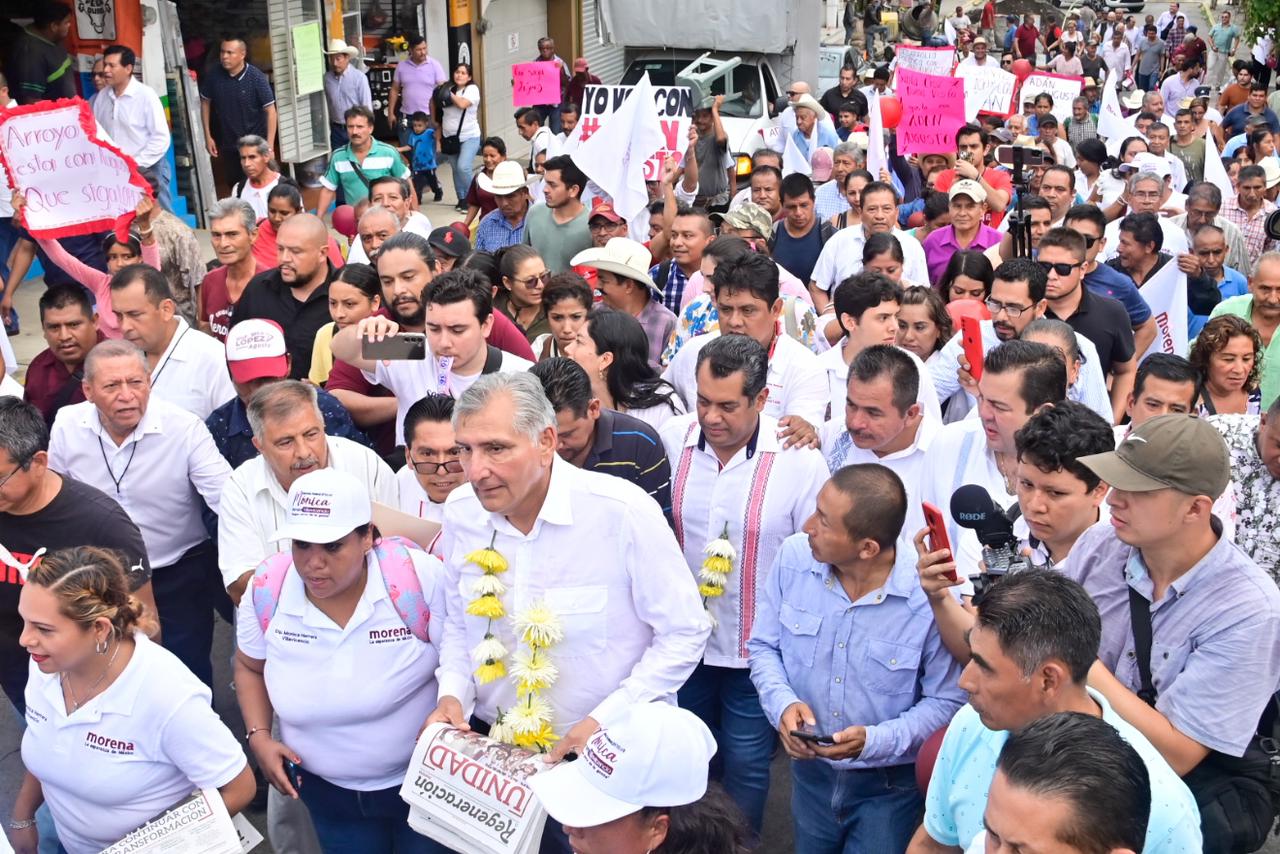 De Campeche a Veracruz, Adán Augusto llega este mediodía a la sierra de Zongolica IMG-20230728-WA0061