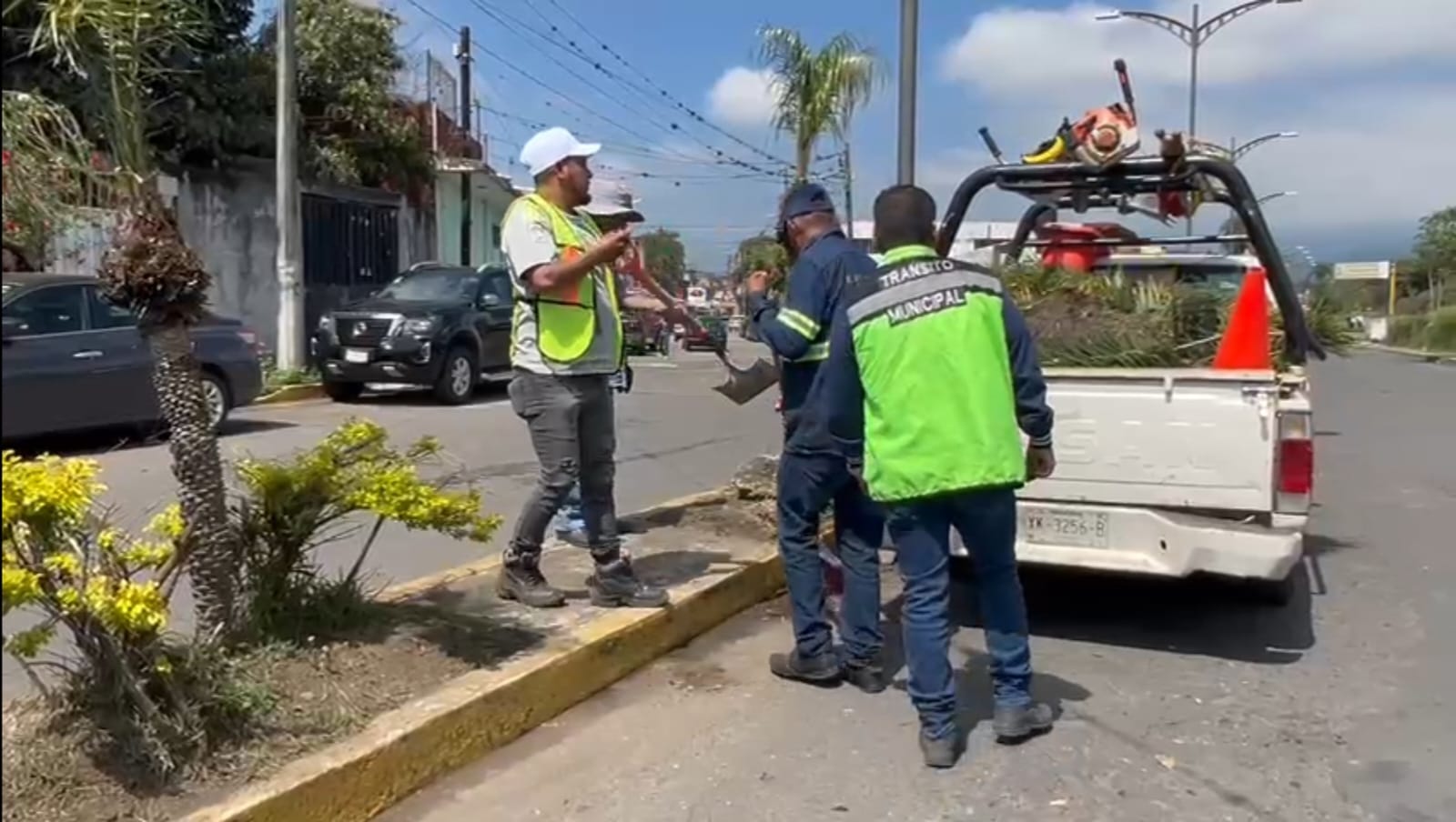 Limpieza de bulevar-calle