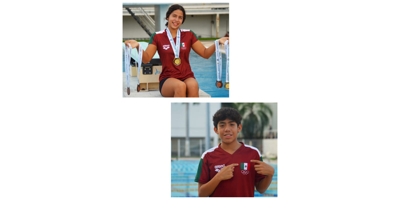 Nadadores mundialistas darán exhibición en Acuática Triracing Marisela Escobar Falcón y Leonardo Yopihua Andrade