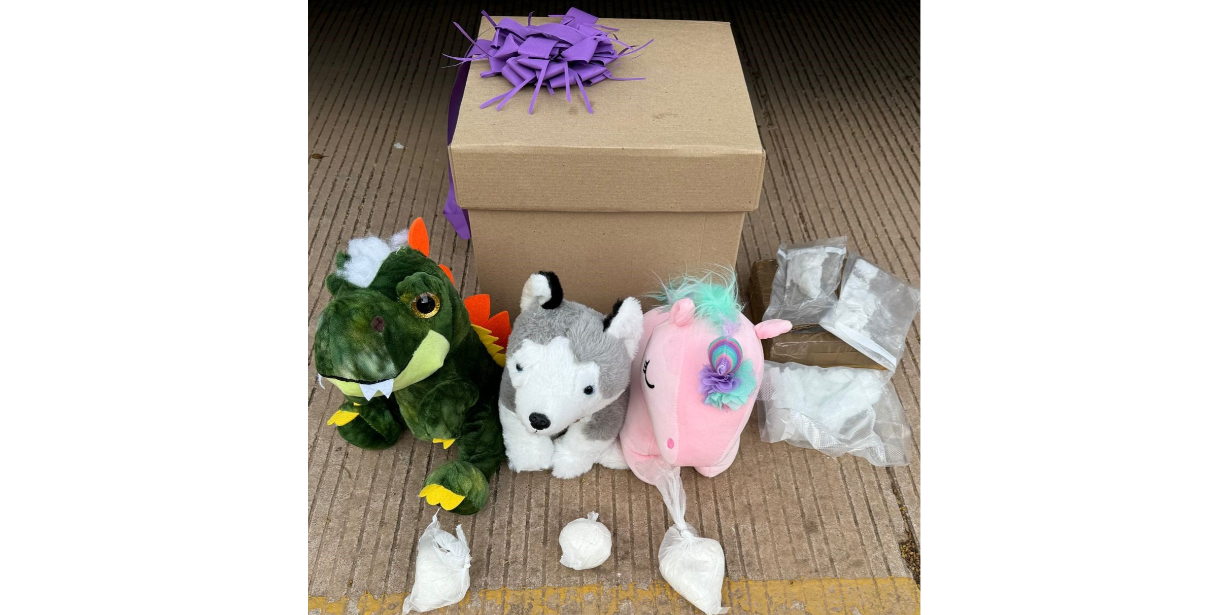 Guardia Nacional detecta droga que era enviada en peluches a Veracruz droga en peluches