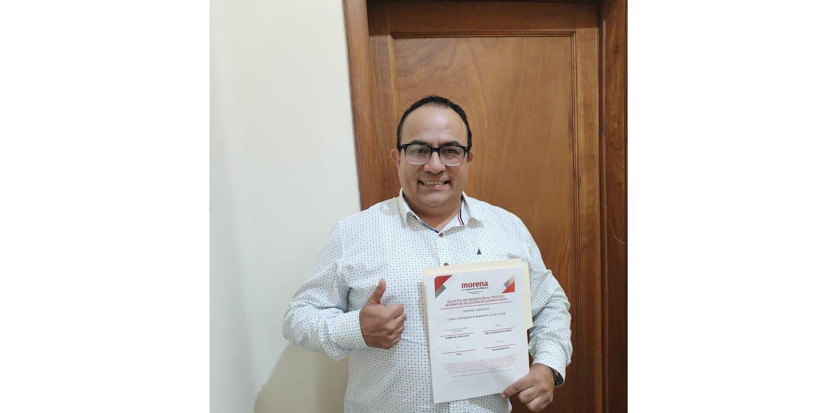 Sampieri "el abogado del pueblo" se registra por Actopan Sampieri