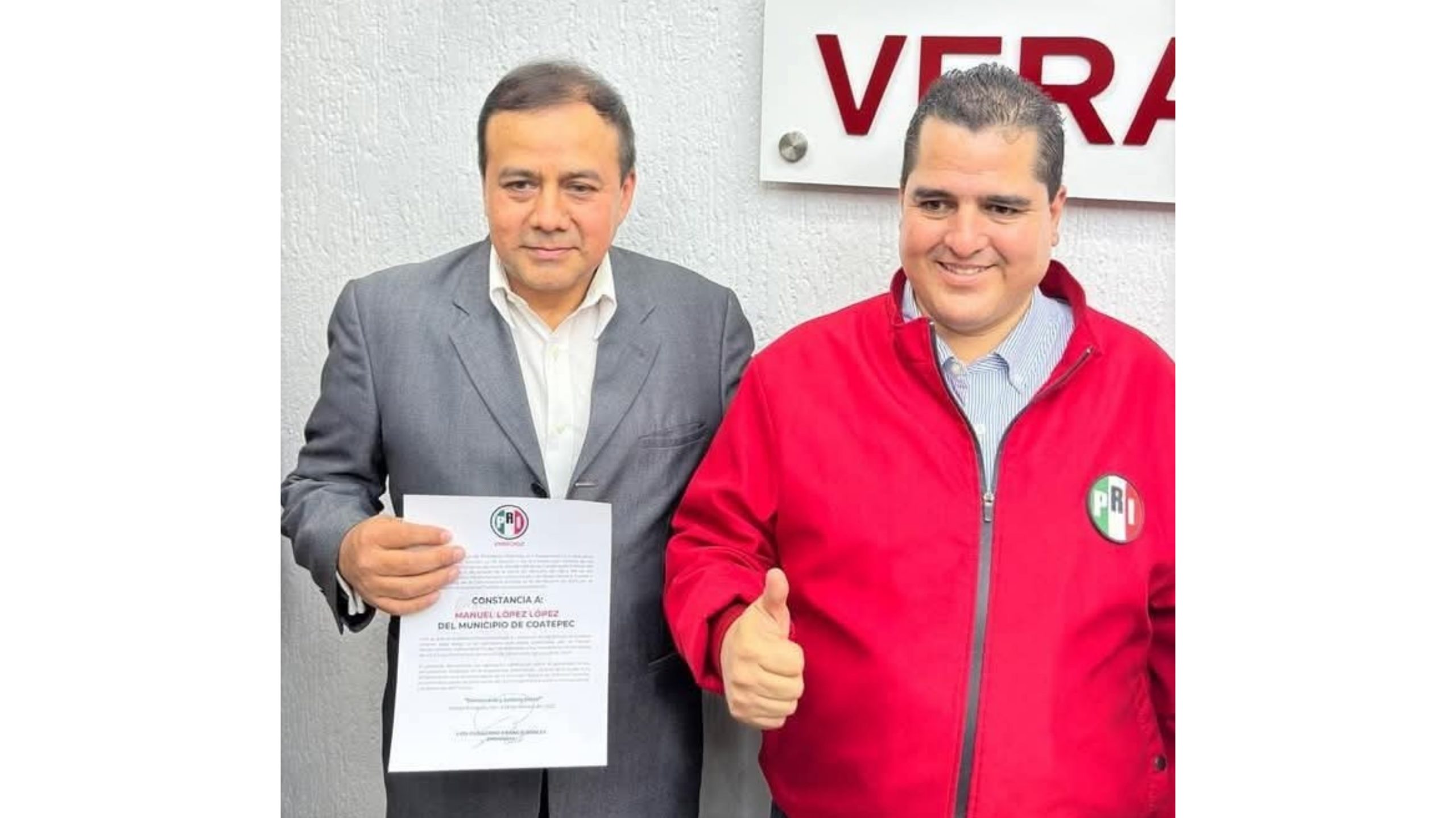 Renuncia dirigente del PRI municipal de Coatepec Manuel López López