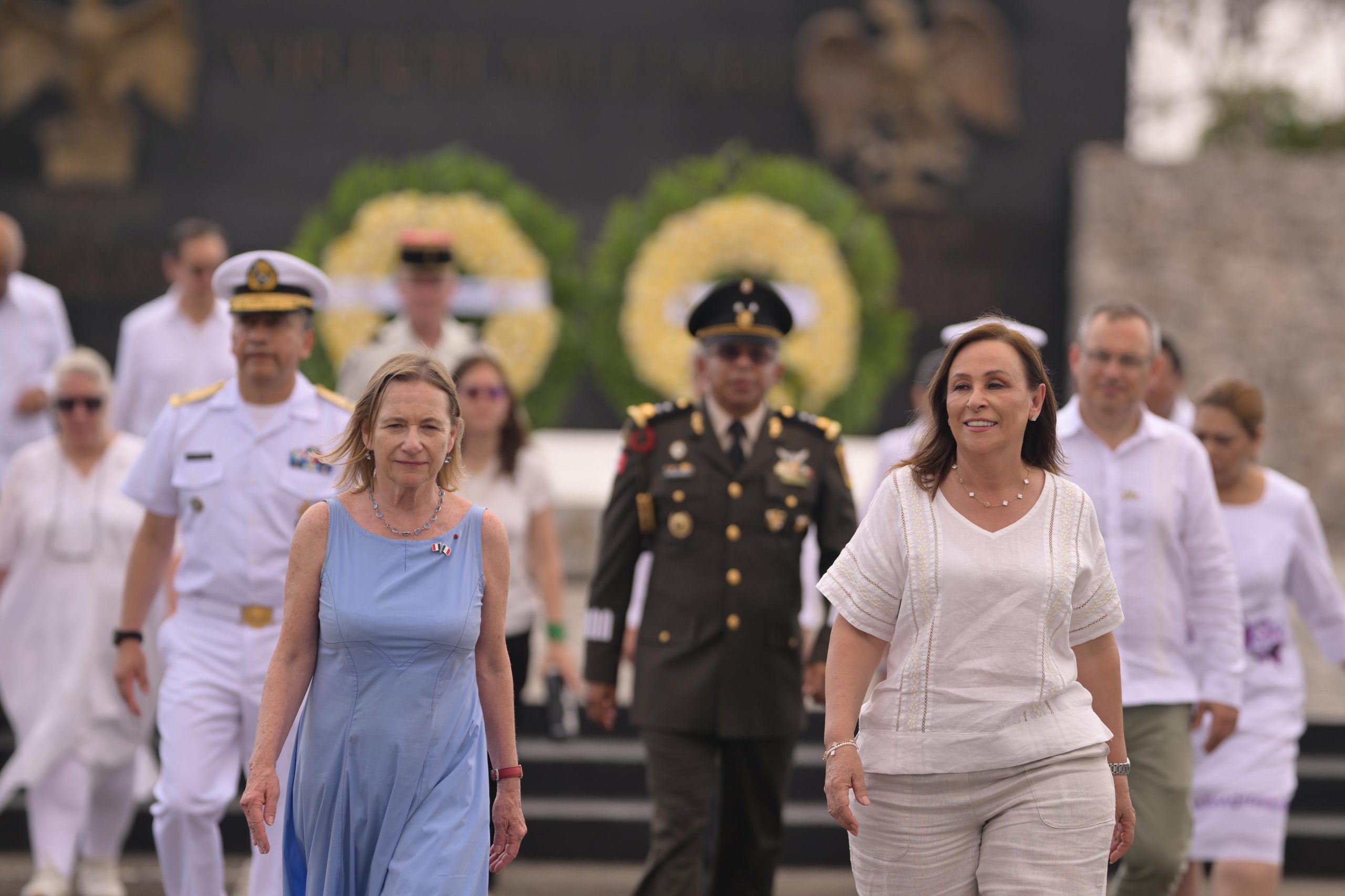 México y Francia refrendan fraternidad en aniversario de la Batalla de Camarón Rocío Nahle y Delphine Borione