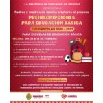 Publica SEV convocatoria para preinscripciones en Educación Básica