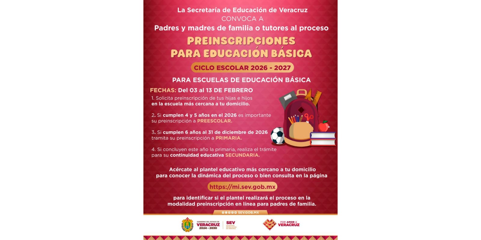 Publica SEV convocatoria para preinscripciones en Educación Básica WhatsApp Image 2026-01-25 at 1.00.08 PM