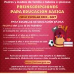 Publica SEV convocatoria para preinscripciones en Educación Básica
