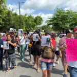 Manifestación en colonia de Veracruz puerto tras desaparición de menor de de 12 años