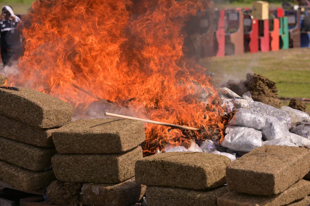 incineración de narcóticos