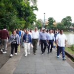 Supervisan autoridades municipales trabajos de rehabilitación del Paseo de Los Lagos