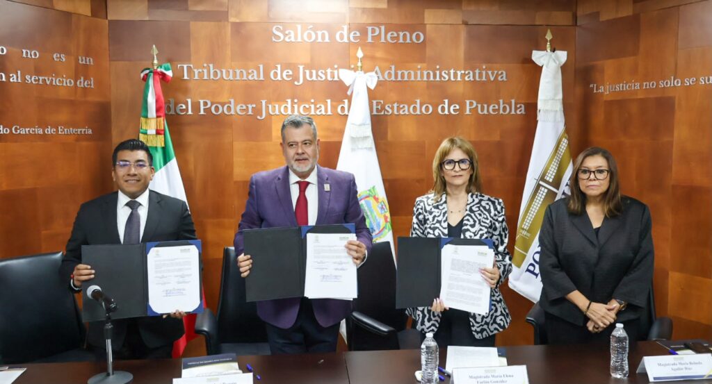 Poder Judicial de Puebla y Tribunal Federal firman convenio académico
