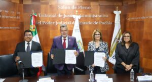 Poder Judicial de Puebla y Tribunal Federal firman convenio académico
